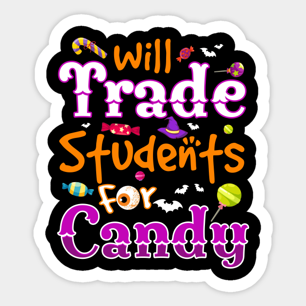 Will Trade Students For Candy Funny Teacher Halloween Sticker by Simpsonfft